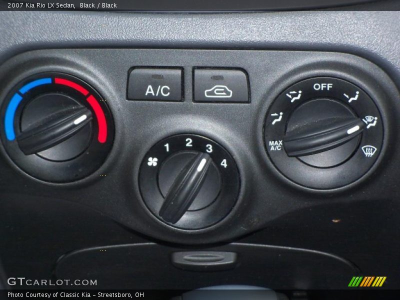 Black / Black 2007 Kia Rio LX Sedan