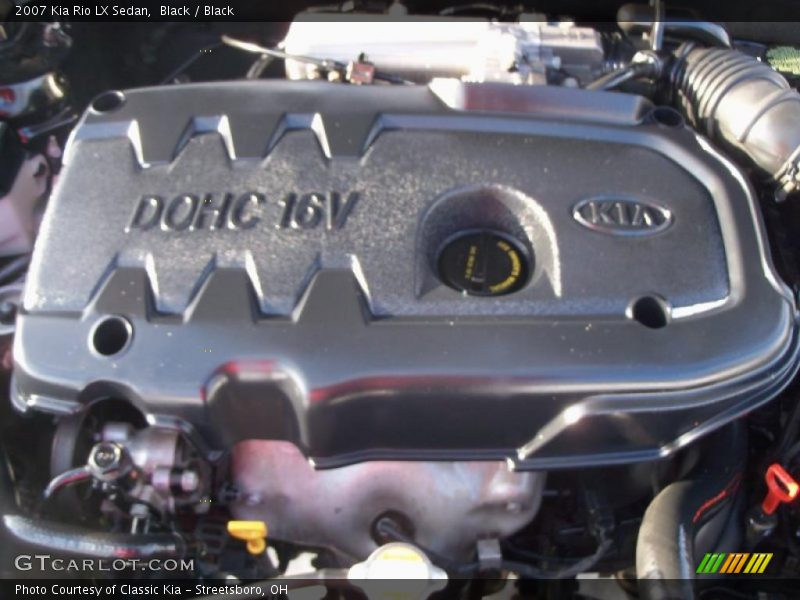 Black / Black 2007 Kia Rio LX Sedan