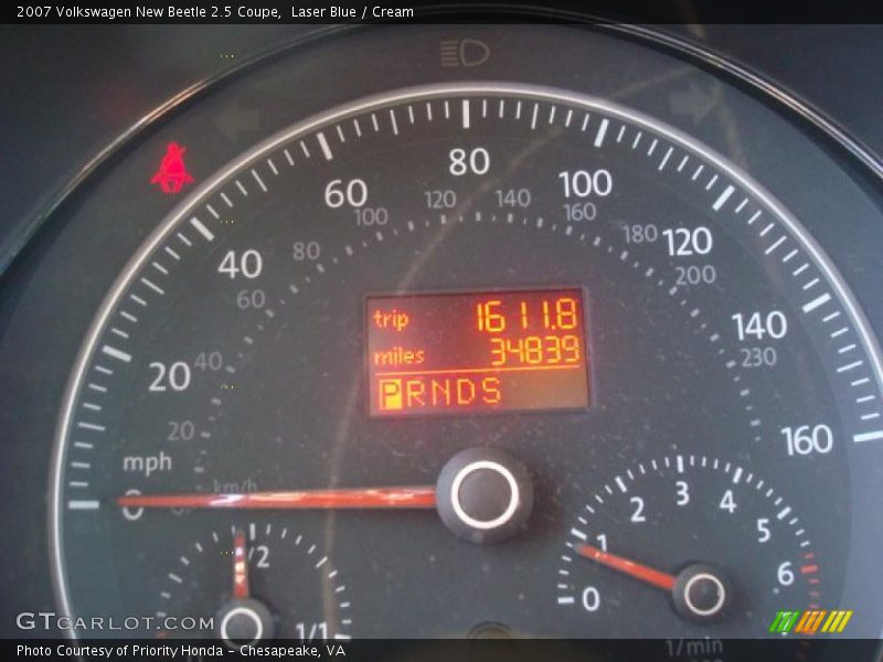  2007 New Beetle 2.5 Coupe 2.5 Coupe Gauges