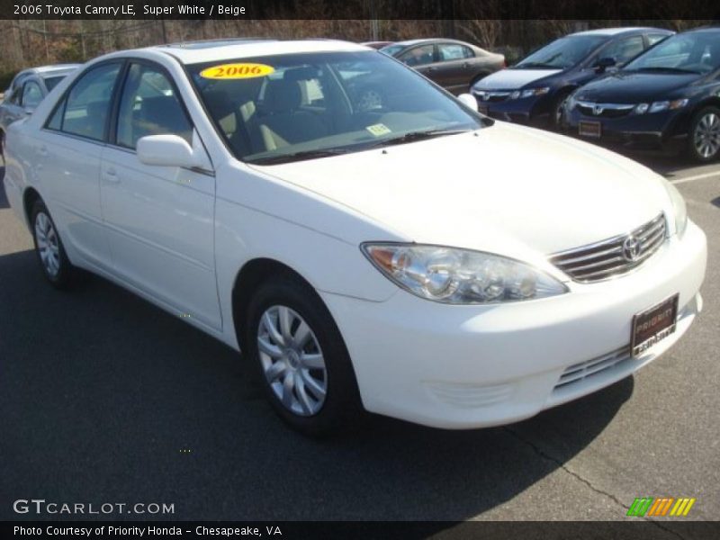 Super White / Beige 2006 Toyota Camry LE