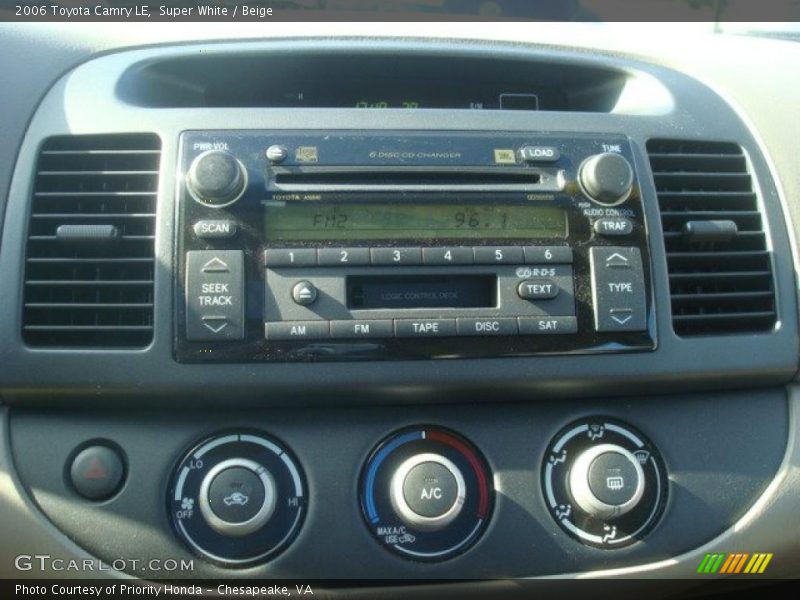 Super White / Beige 2006 Toyota Camry LE