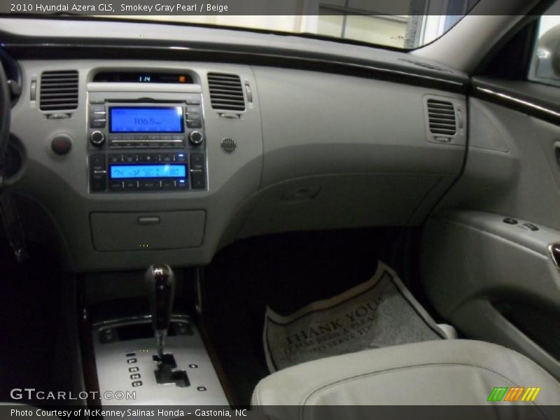 Smokey Gray Pearl / Beige 2010 Hyundai Azera GLS