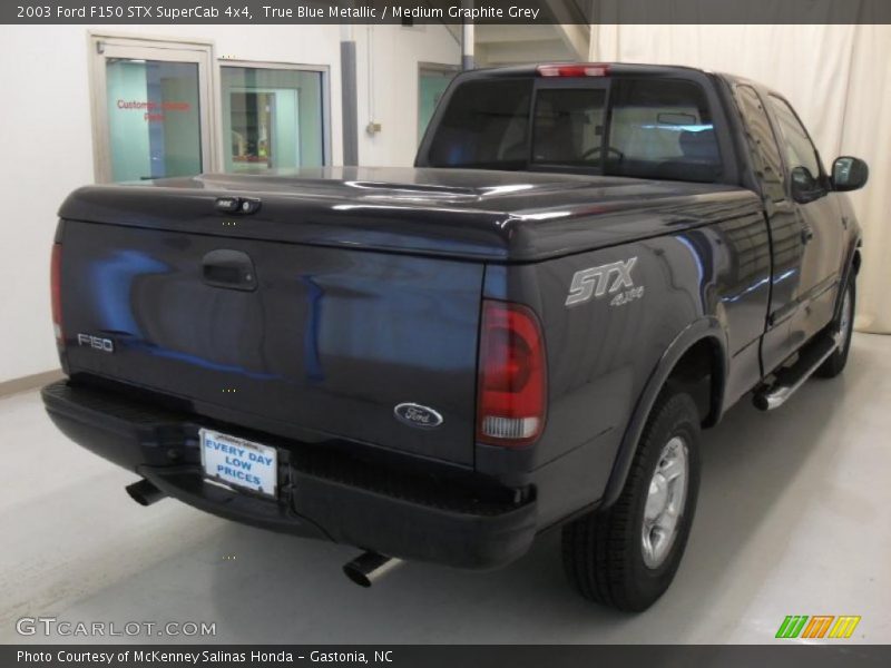 True Blue Metallic / Medium Graphite Grey 2003 Ford F150 STX SuperCab 4x4