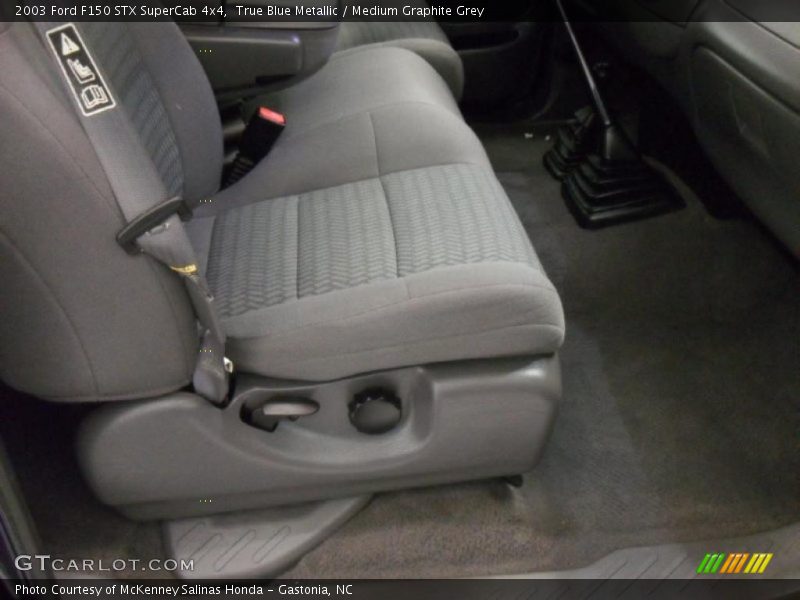True Blue Metallic / Medium Graphite Grey 2003 Ford F150 STX SuperCab 4x4