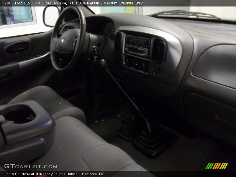 True Blue Metallic / Medium Graphite Grey 2003 Ford F150 STX SuperCab 4x4