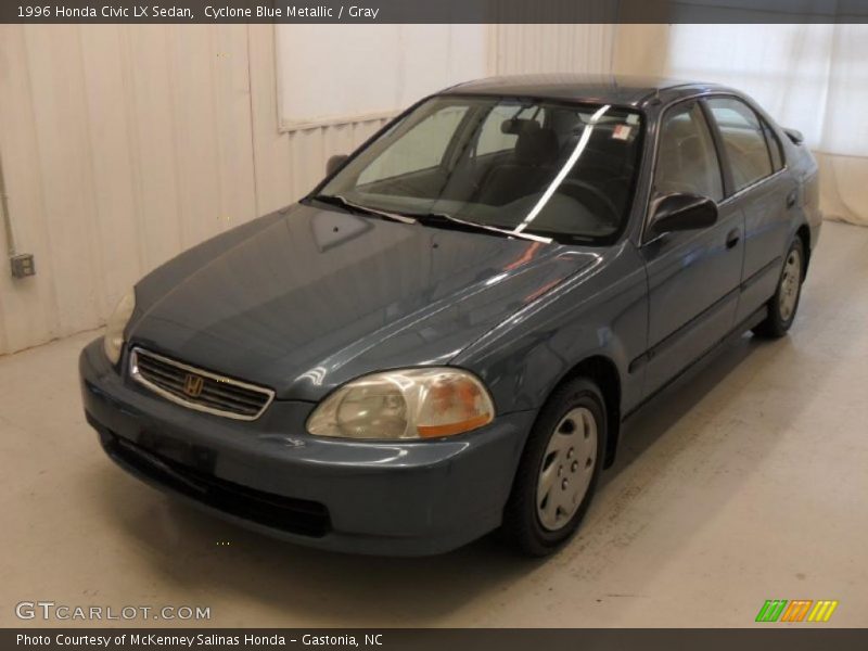 Cyclone Blue Metallic / Gray 1996 Honda Civic LX Sedan