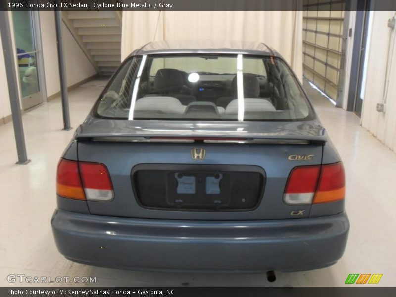 Cyclone Blue Metallic / Gray 1996 Honda Civic LX Sedan