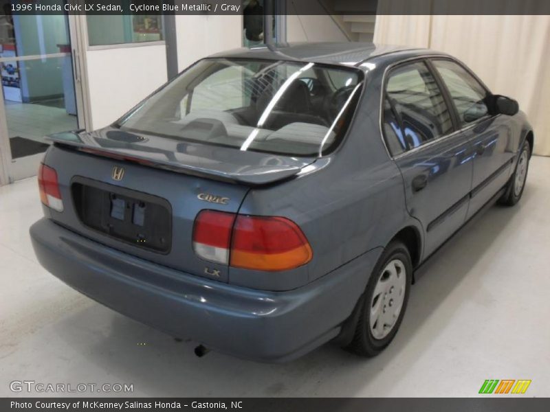 Cyclone Blue Metallic / Gray 1996 Honda Civic LX Sedan