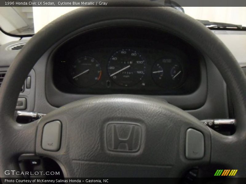 Cyclone Blue Metallic / Gray 1996 Honda Civic LX Sedan
