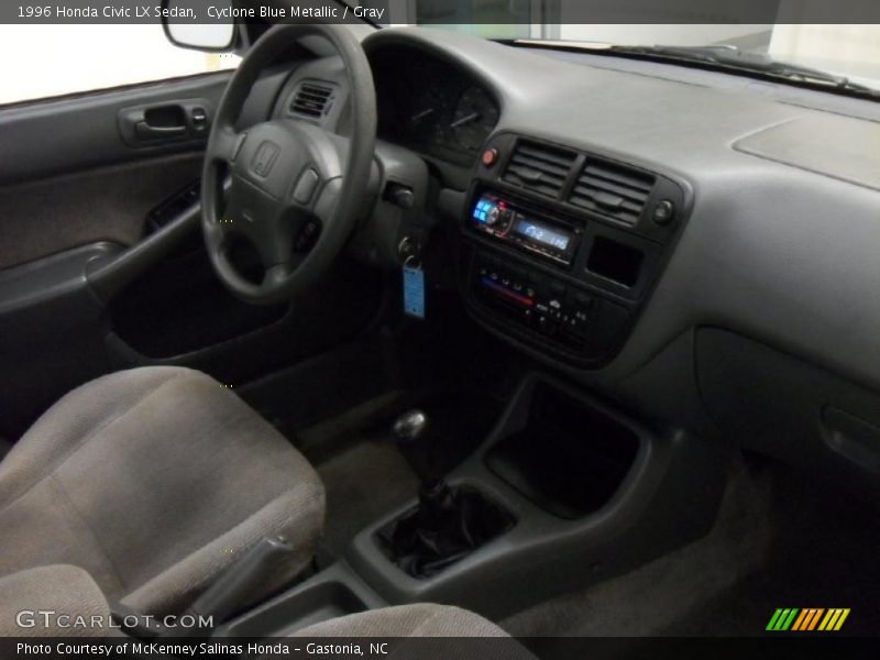 Cyclone Blue Metallic / Gray 1996 Honda Civic LX Sedan