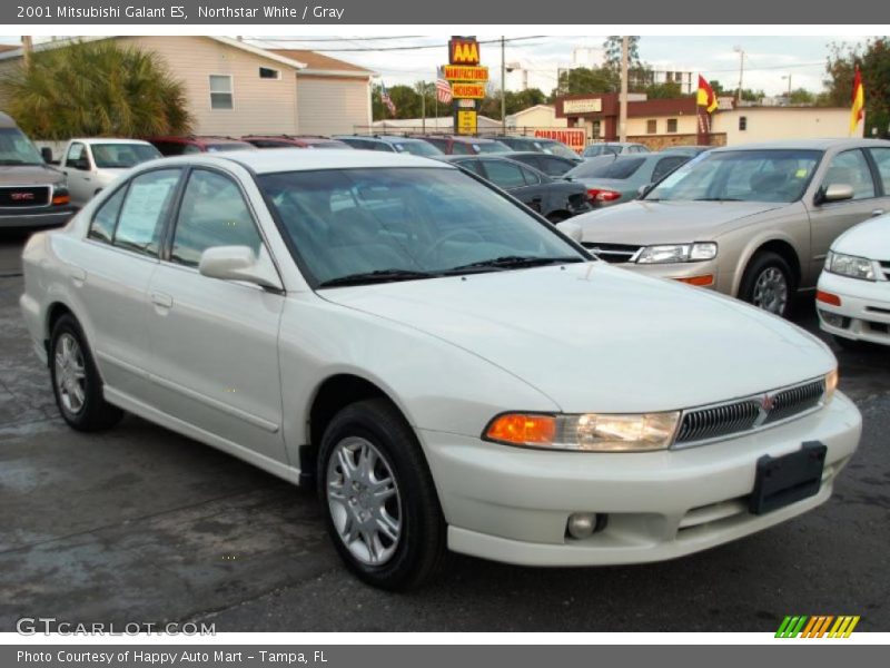 Northstar White / Gray 2001 Mitsubishi Galant ES