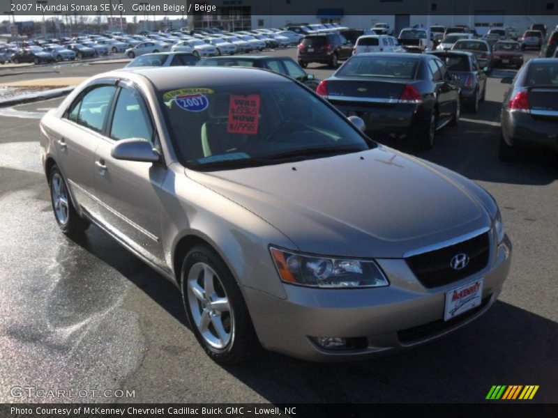 Golden Beige / Beige 2007 Hyundai Sonata SE V6
