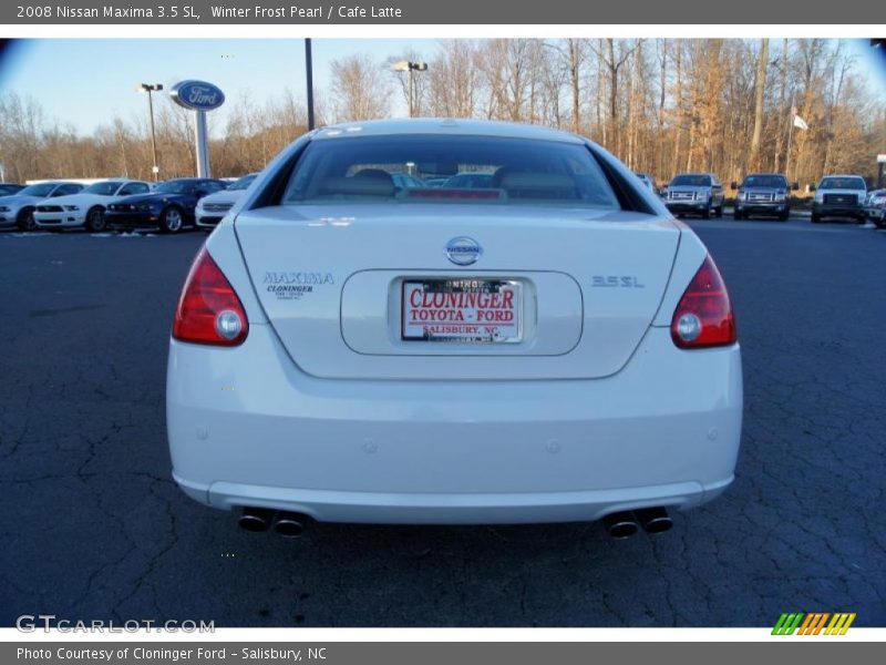 Winter Frost Pearl / Cafe Latte 2008 Nissan Maxima 3.5 SL