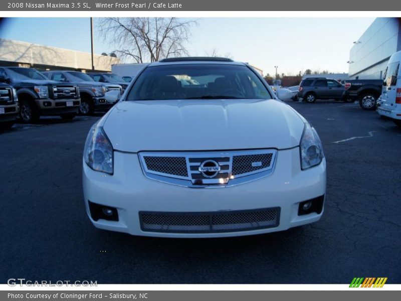 Winter Frost Pearl / Cafe Latte 2008 Nissan Maxima 3.5 SL