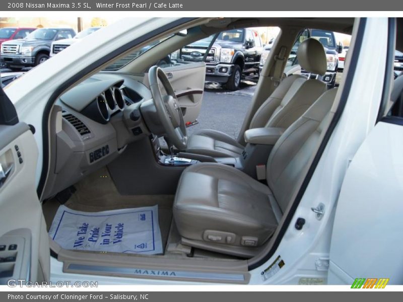 Winter Frost Pearl / Cafe Latte 2008 Nissan Maxima 3.5 SL