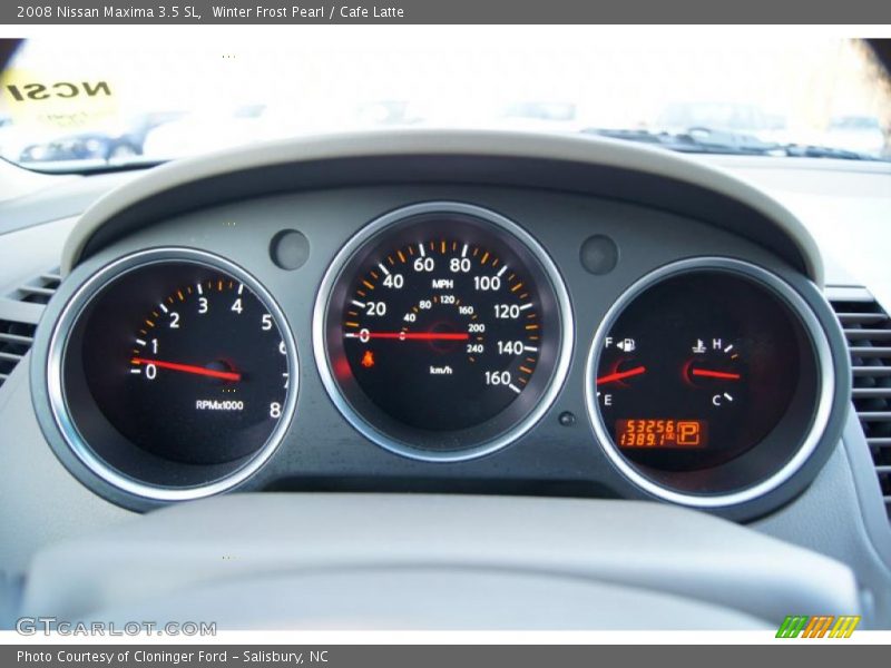 Winter Frost Pearl / Cafe Latte 2008 Nissan Maxima 3.5 SL