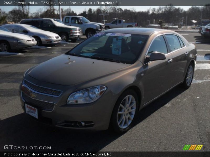 Amber Bronze Metallic / Ebony/Brick Red 2008 Chevrolet Malibu LTZ Sedan