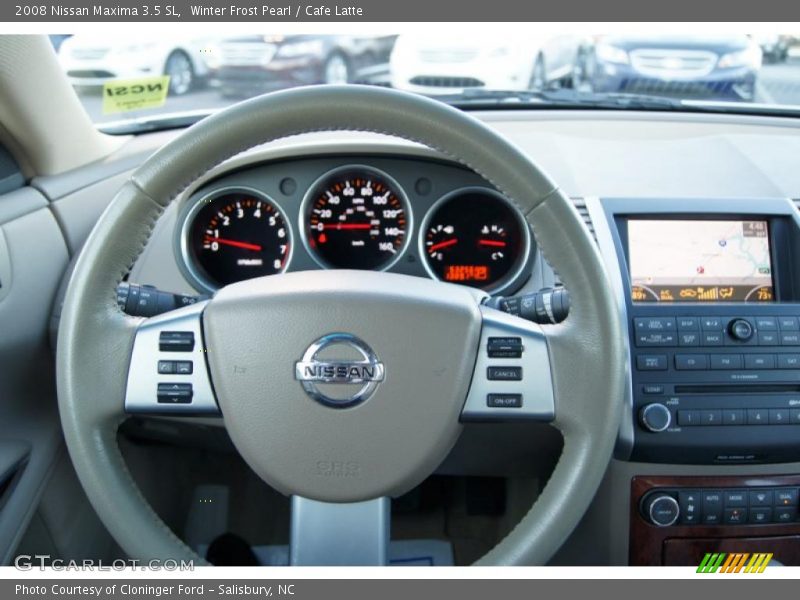 Winter Frost Pearl / Cafe Latte 2008 Nissan Maxima 3.5 SL