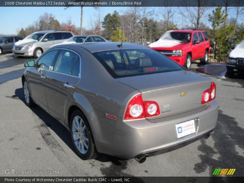 Amber Bronze Metallic / Ebony/Brick Red 2008 Chevrolet Malibu LTZ Sedan