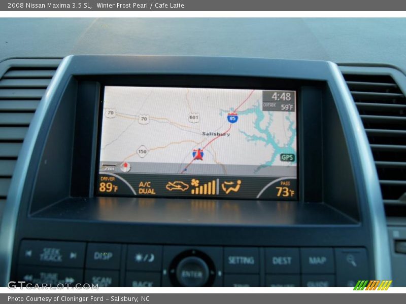Winter Frost Pearl / Cafe Latte 2008 Nissan Maxima 3.5 SL