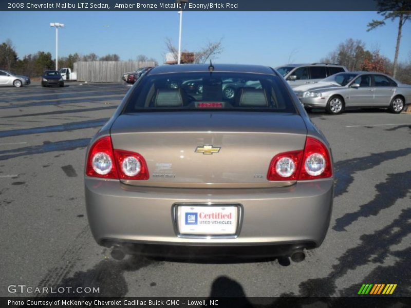 Amber Bronze Metallic / Ebony/Brick Red 2008 Chevrolet Malibu LTZ Sedan