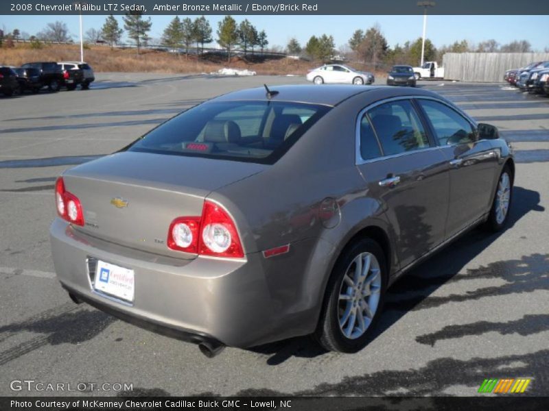 Amber Bronze Metallic / Ebony/Brick Red 2008 Chevrolet Malibu LTZ Sedan