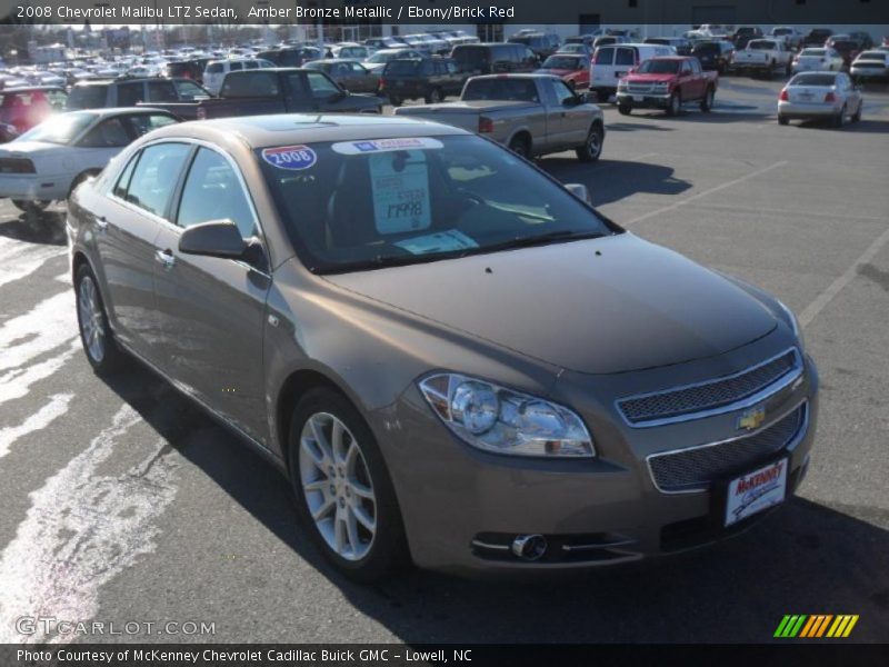 Amber Bronze Metallic / Ebony/Brick Red 2008 Chevrolet Malibu LTZ Sedan