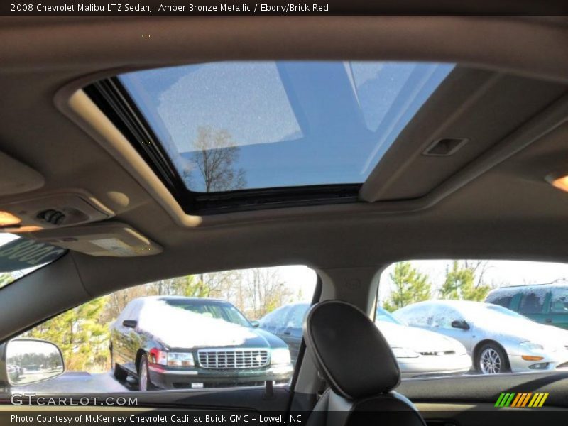 Amber Bronze Metallic / Ebony/Brick Red 2008 Chevrolet Malibu LTZ Sedan