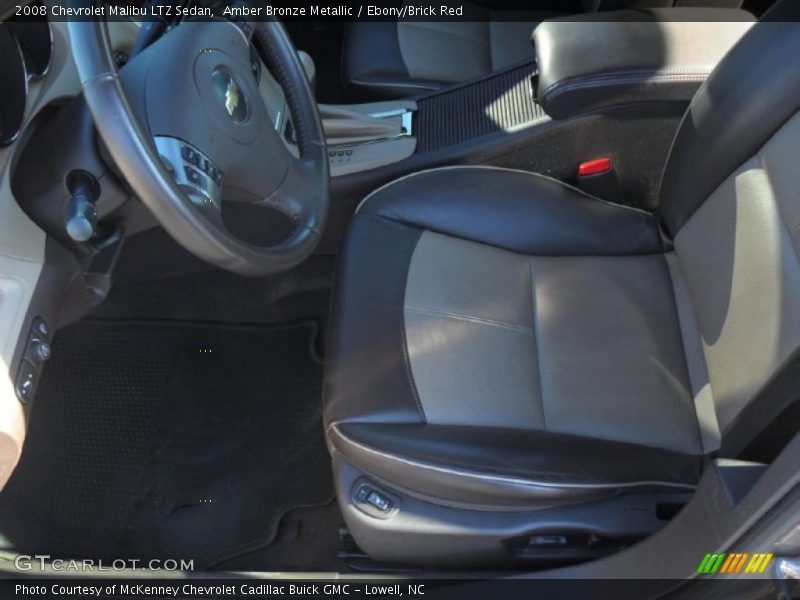 Amber Bronze Metallic / Ebony/Brick Red 2008 Chevrolet Malibu LTZ Sedan