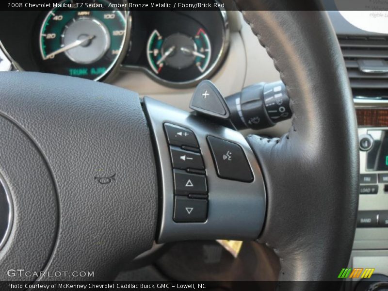 Amber Bronze Metallic / Ebony/Brick Red 2008 Chevrolet Malibu LTZ Sedan