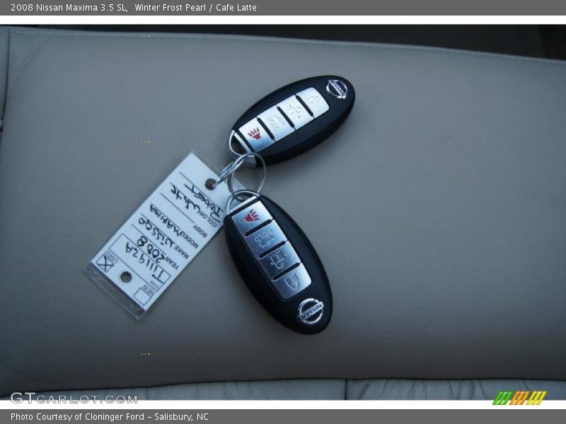 Winter Frost Pearl / Cafe Latte 2008 Nissan Maxima 3.5 SL