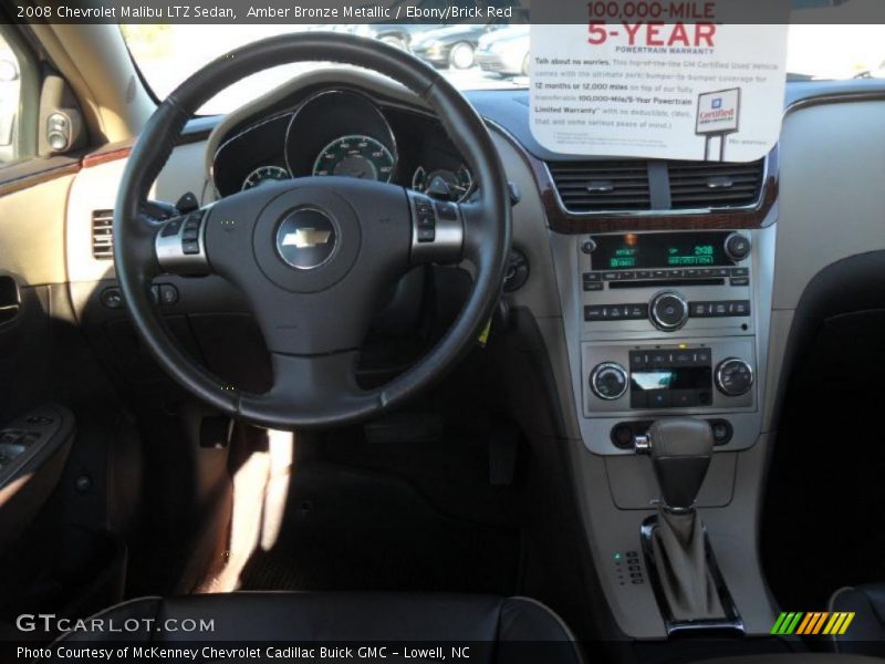 Amber Bronze Metallic / Ebony/Brick Red 2008 Chevrolet Malibu LTZ Sedan