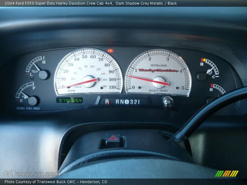Dark Shadow Grey Metallic / Black 2004 Ford F350 Super Duty Harley Davidson Crew Cab 4x4