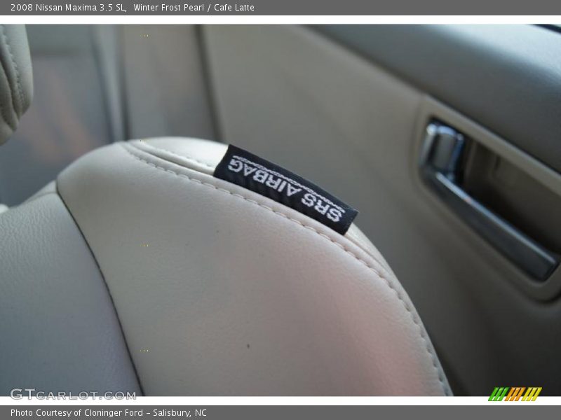Winter Frost Pearl / Cafe Latte 2008 Nissan Maxima 3.5 SL