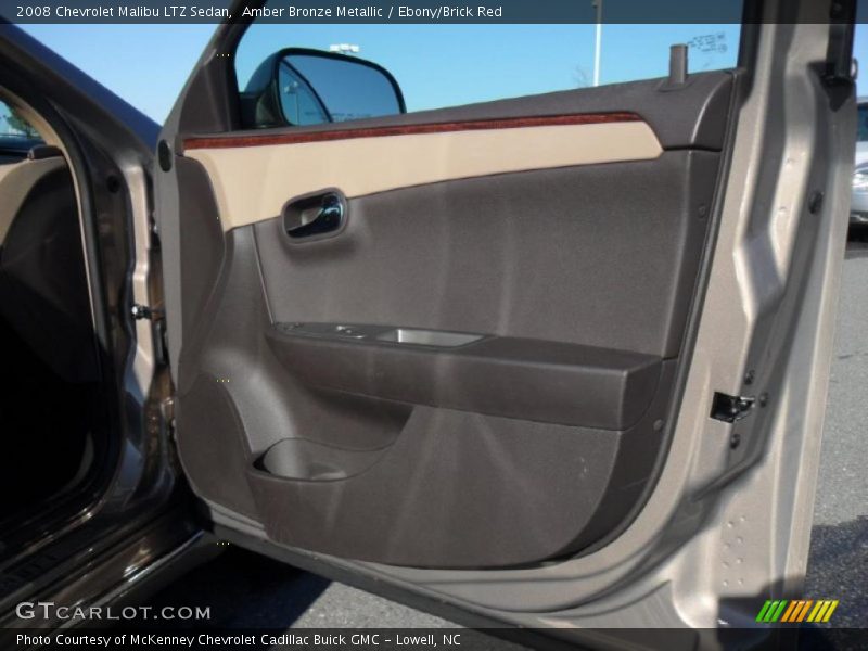 Amber Bronze Metallic / Ebony/Brick Red 2008 Chevrolet Malibu LTZ Sedan