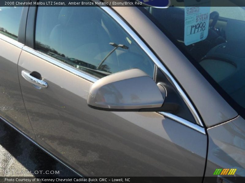 Amber Bronze Metallic / Ebony/Brick Red 2008 Chevrolet Malibu LTZ Sedan