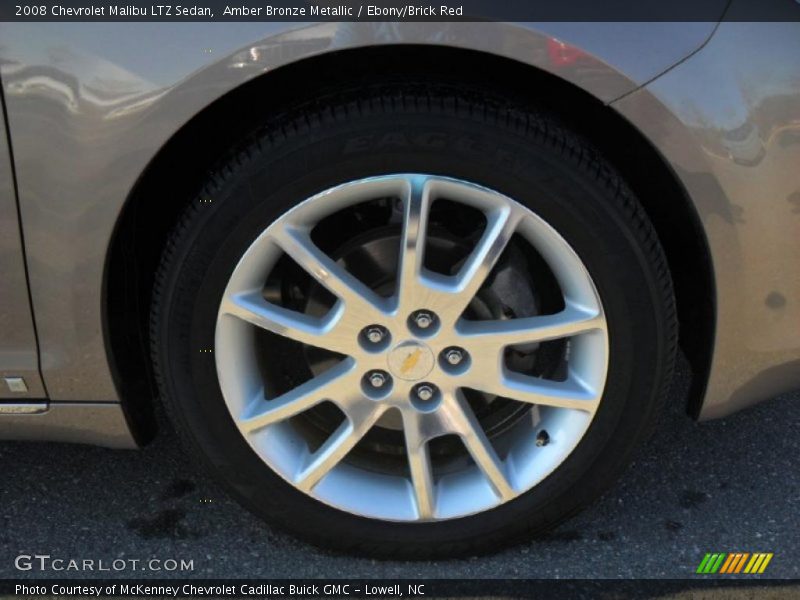 Amber Bronze Metallic / Ebony/Brick Red 2008 Chevrolet Malibu LTZ Sedan