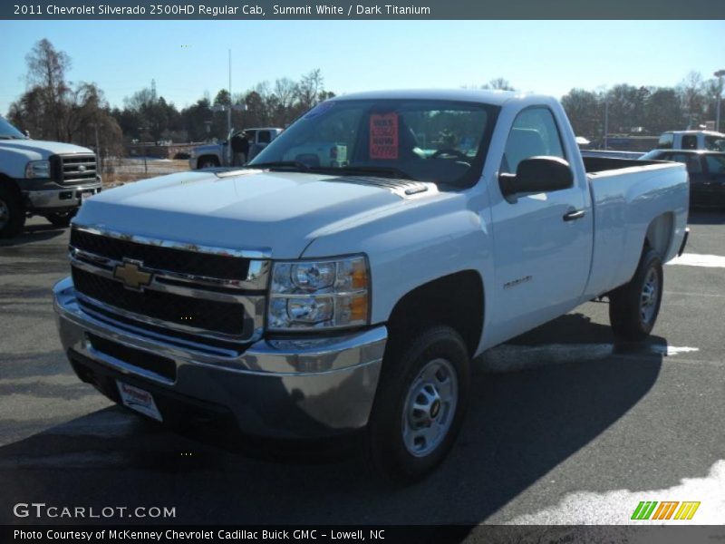 Summit White / Dark Titanium 2011 Chevrolet Silverado 2500HD Regular Cab