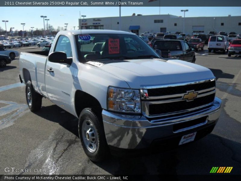 Summit White / Dark Titanium 2011 Chevrolet Silverado 2500HD Regular Cab