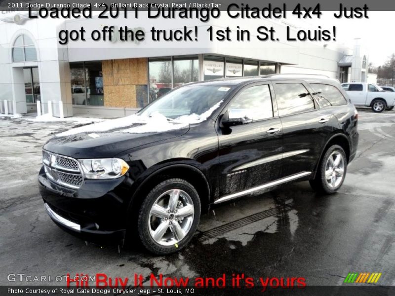 Brilliant Black Crystal Pearl / Black/Tan 2011 Dodge Durango Citadel 4x4