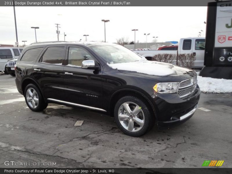Brilliant Black Crystal Pearl / Black/Tan 2011 Dodge Durango Citadel 4x4
