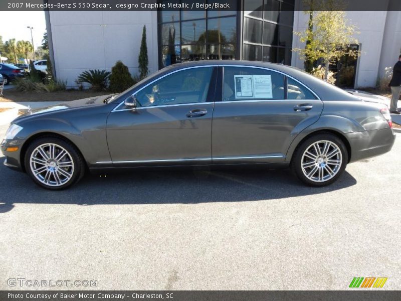 designo Graphite Metallic / Beige/Black 2007 Mercedes-Benz S 550 Sedan