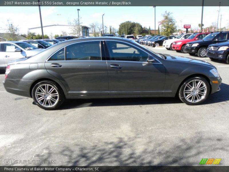 designo Graphite Metallic / Beige/Black 2007 Mercedes-Benz S 550 Sedan