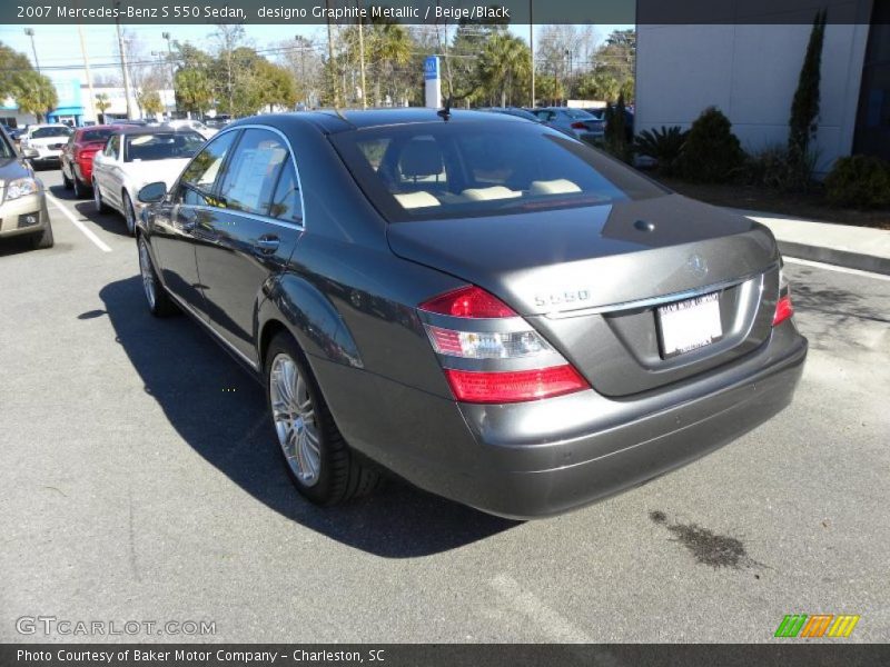 designo Graphite Metallic / Beige/Black 2007 Mercedes-Benz S 550 Sedan