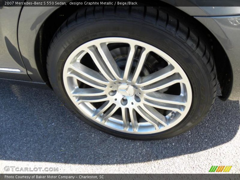 designo Graphite Metallic / Beige/Black 2007 Mercedes-Benz S 550 Sedan