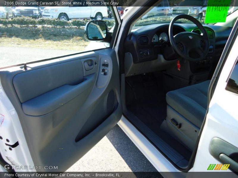Stone White / Medium Slate Gray 2006 Dodge Grand Caravan SE