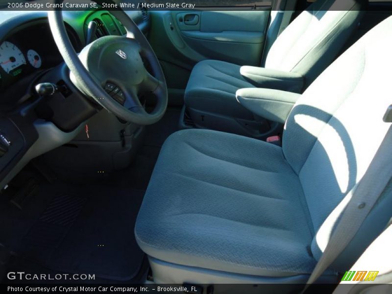 Stone White / Medium Slate Gray 2006 Dodge Grand Caravan SE