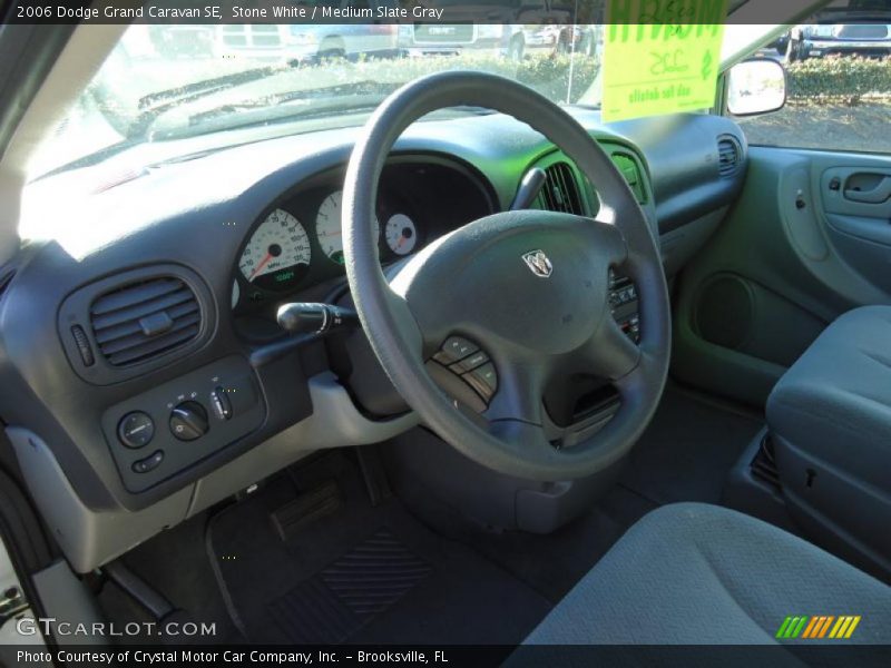 Stone White / Medium Slate Gray 2006 Dodge Grand Caravan SE