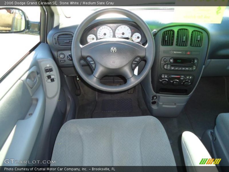 Stone White / Medium Slate Gray 2006 Dodge Grand Caravan SE