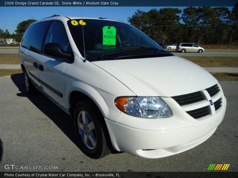Stone White / Medium Slate Gray 2006 Dodge Grand Caravan SE